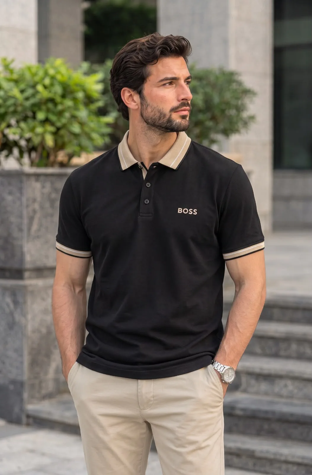 Premium Export Polo Shirt (Black Color) - BCP008