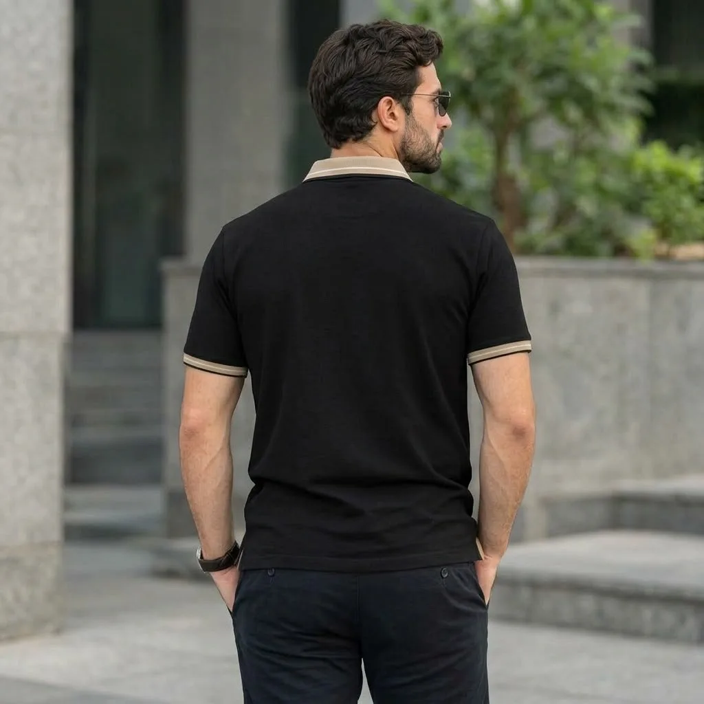 Premium Export Polo Shirt (Black Color) - BCP008